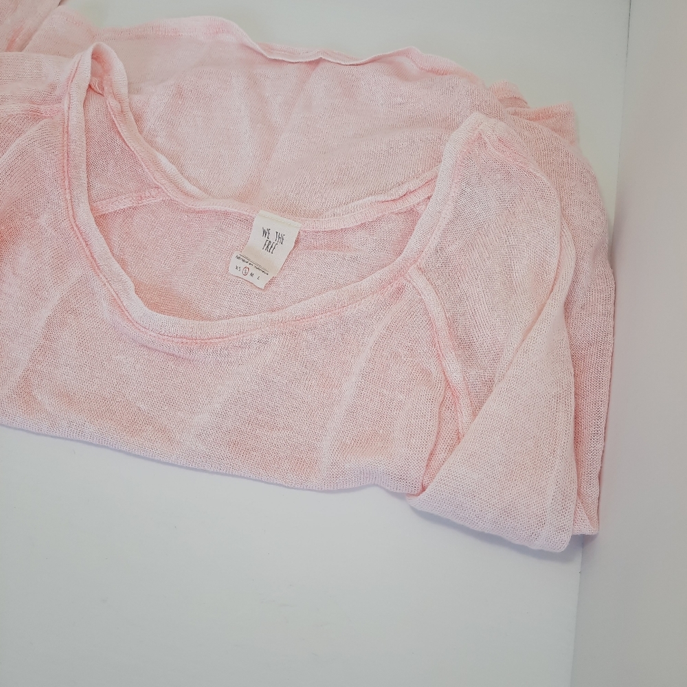 We The Free Pink Oversized Lightweight Knit Small Top - Picture 11 of 16